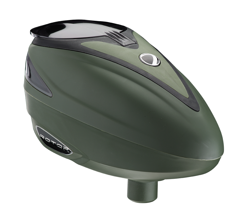 DYE Rotor Paintball Loader -Olive with Black - DYE