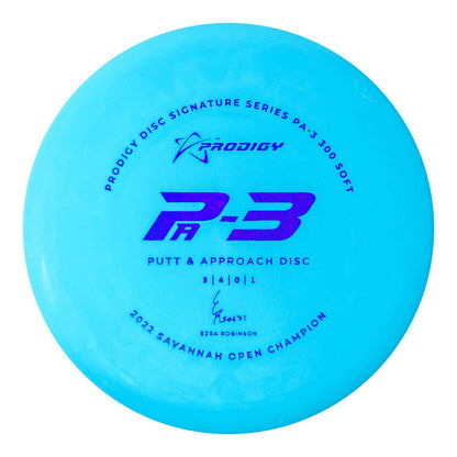 Prodigy PA-3 Putt & Approach Disc - Ezra Robinson 2022 Signature Series - 300 Soft Plastic