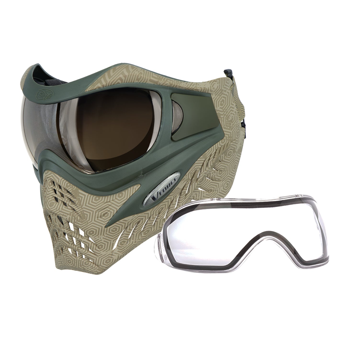 V-Force Grill SE Paintball Mask Goggle - Hexstreme Sand w/ Quicksilver HDR and Clear Lens