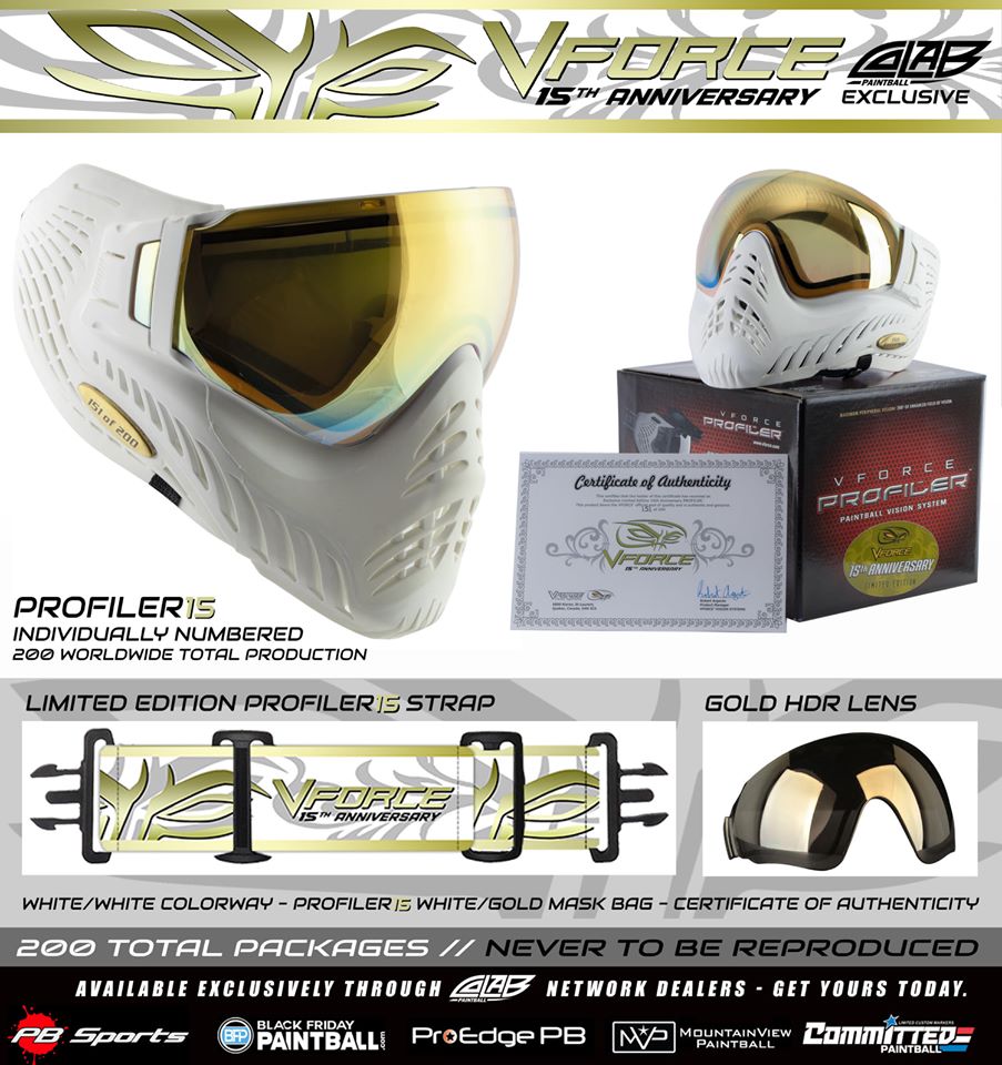 VForce Profiler Mask 15th Anniversary White Gold - 1 of 200 - V-Force