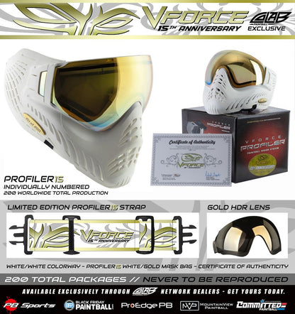 VForce Profiler Mask 15th Anniversary White Gold - 1 of 200 - V-Force