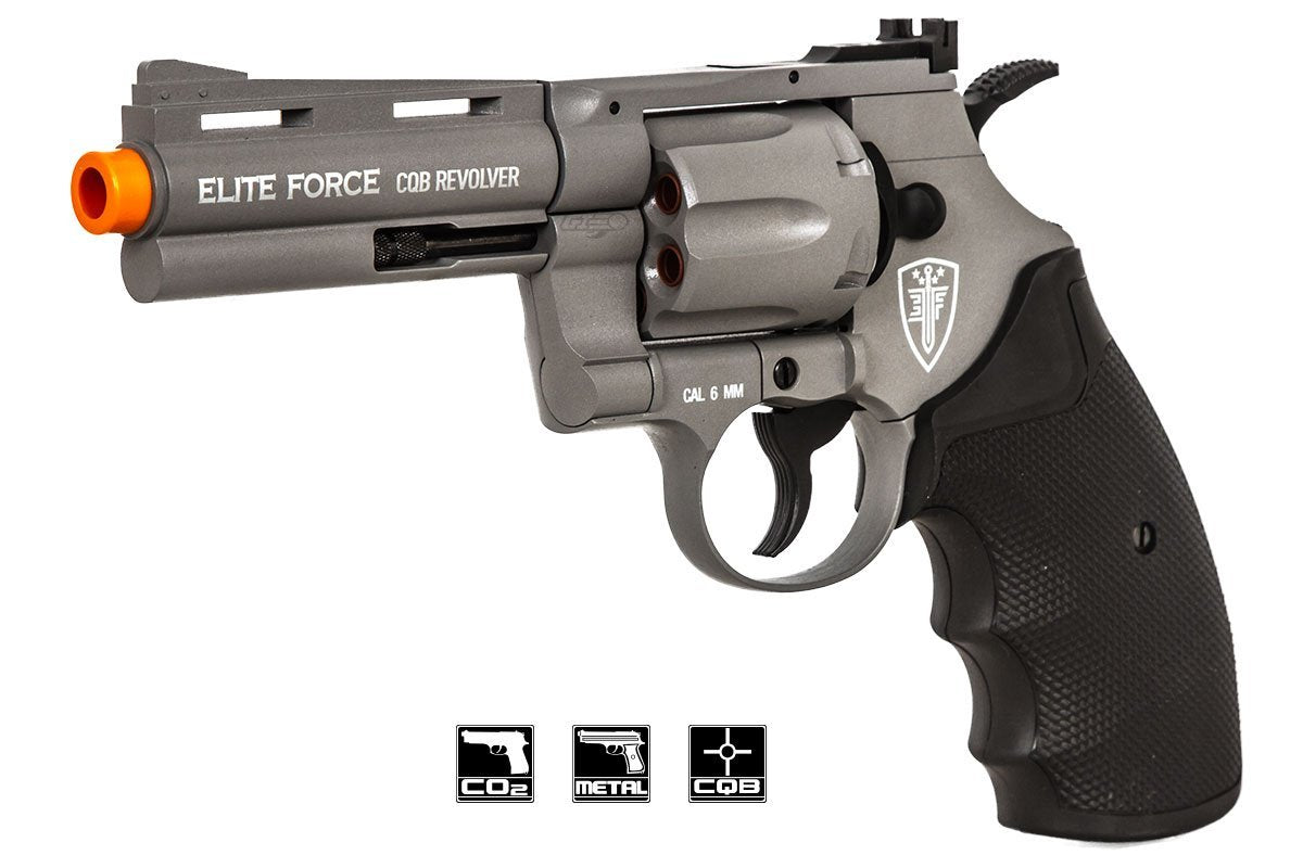 Elite Force 4" CQB Revolver CO2 Airsoft Pistol - Gunmetal Grey - Elite Force