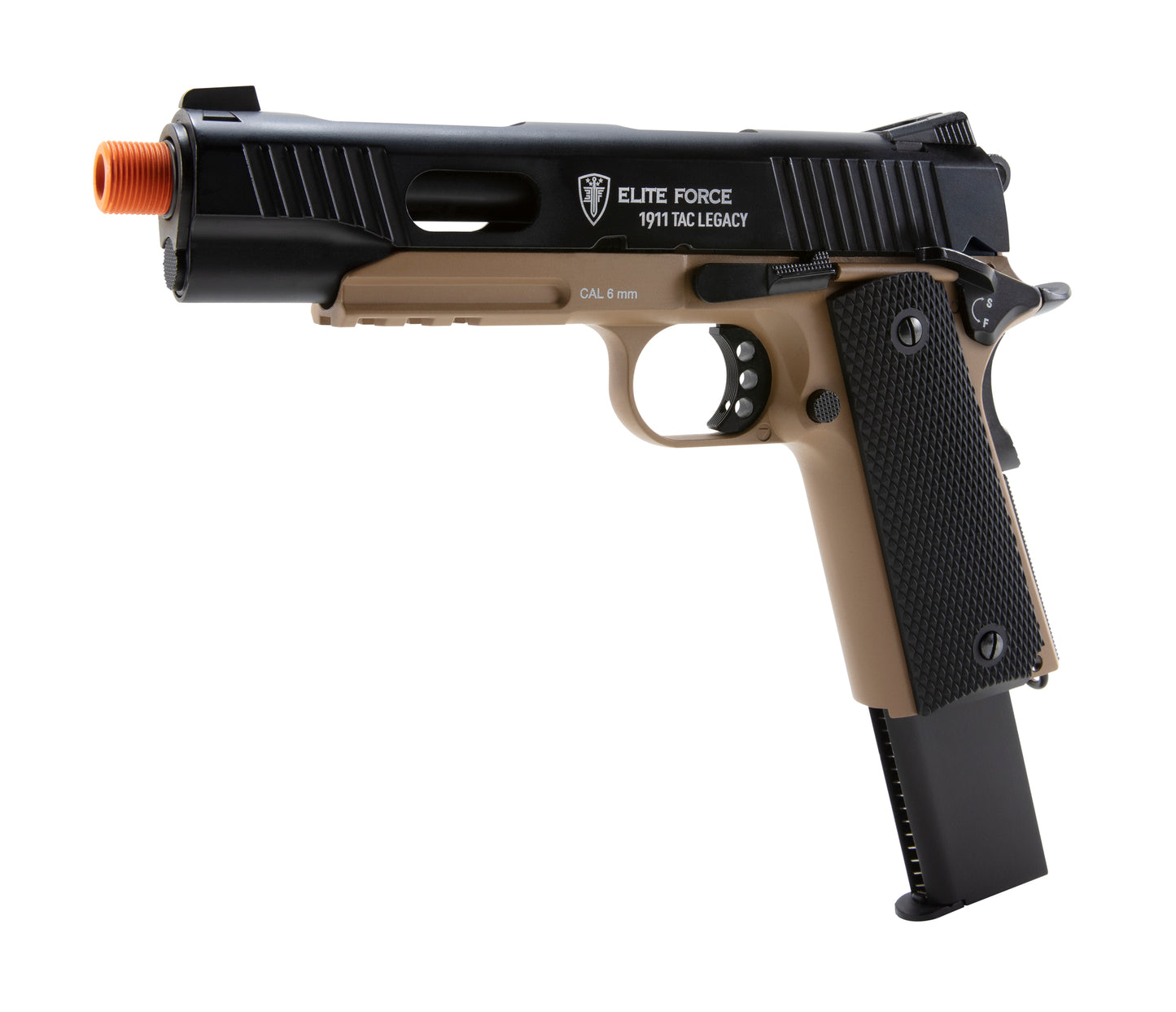 Elite Force 1911 Tac Airsoft Pistol CO2 Blowback - Legacy Edition - Black/Tan