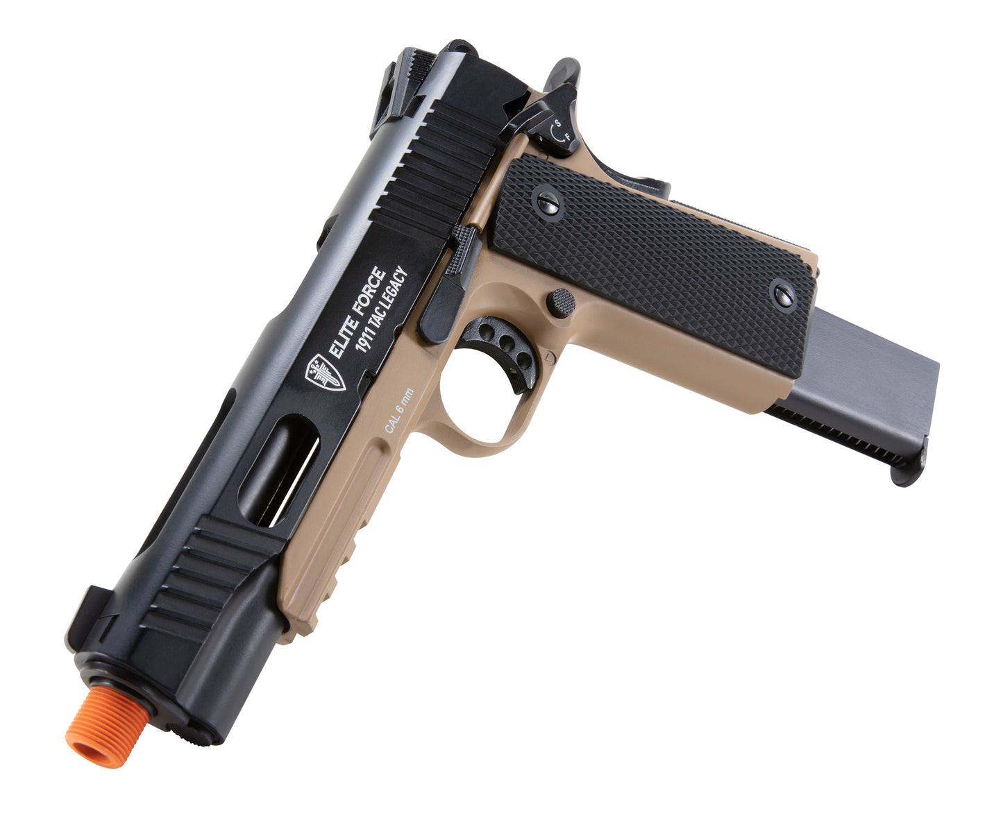 Elite Force 1911 Tac Airsoft Pistol CO2 Blowback - Legacy Edition - Black/Tan