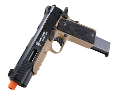 Elite Force 1911 Tac Airsoft Pistol CO2 Blowback - Legacy Edition - Black/Tan