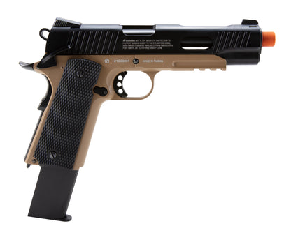 Elite Force 1911 Tac Airsoft Pistol CO2 Blowback - Legacy Edition - Black/Tan