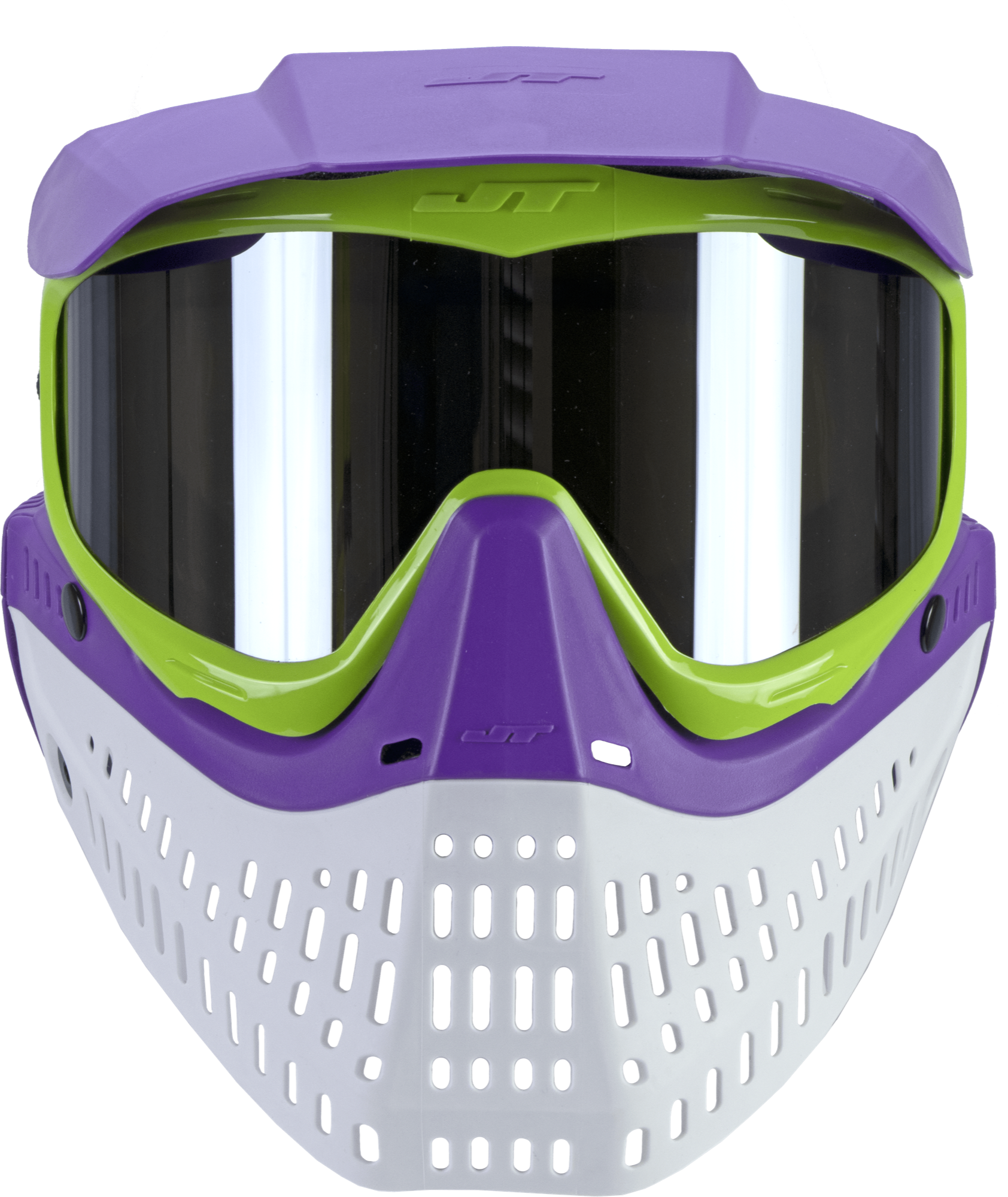 JT Spectra Proflex LE Goggle - Purple/Lime/White - w/ Prism 2.0 Chrome Lens - JT