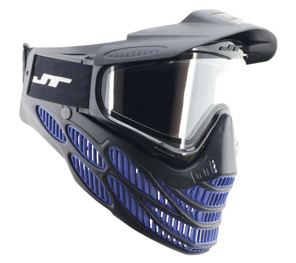 JT USA Flex 8 SE Paintball Goggle - Black/Blue with clear thermal