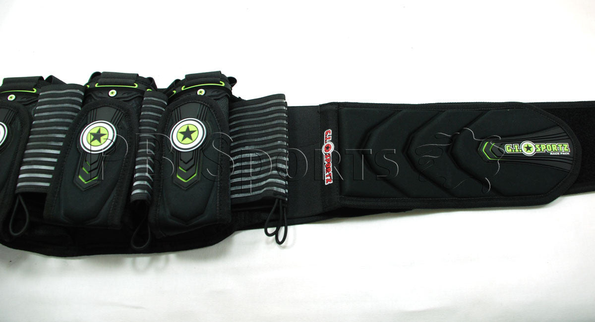GI Sportz Race 3+6 Harness - Green / Black - G.I. Sportz