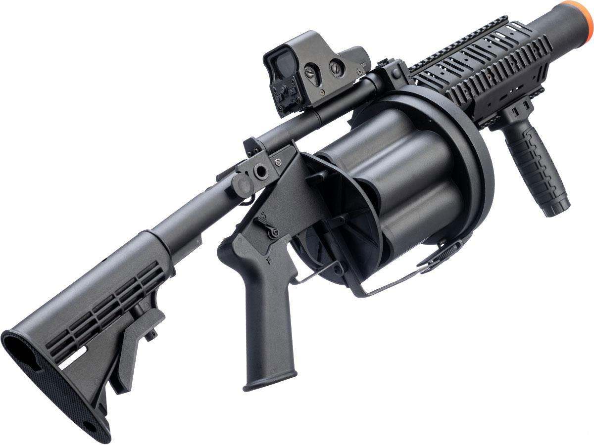 ICS MGL Full Size Airsoft Revolver Grenade Launcher - Black