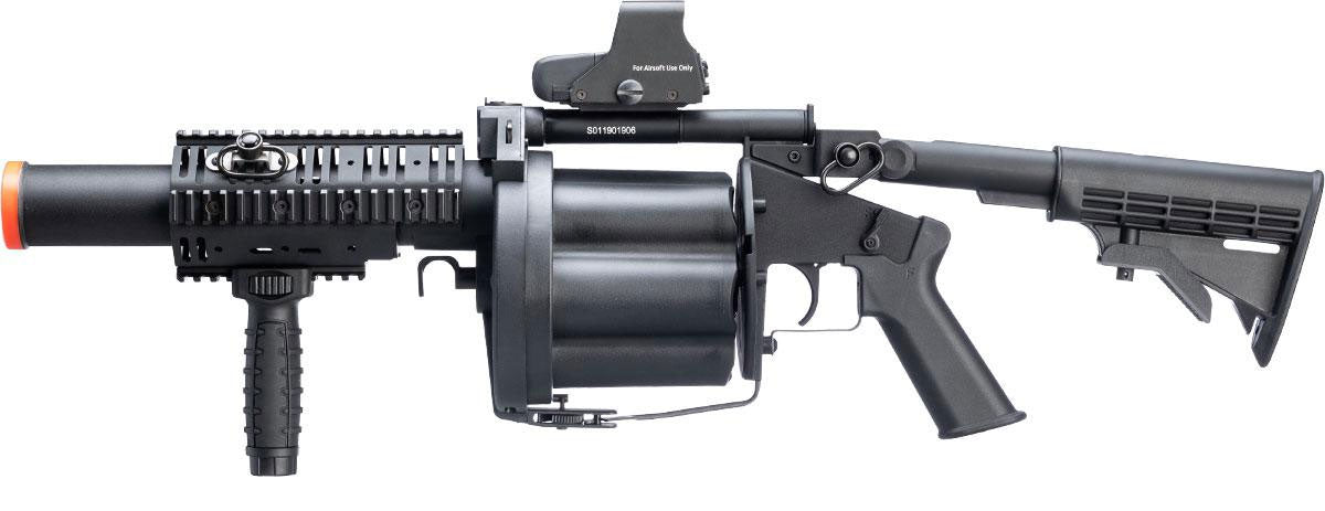 ICS MGL Full Size Airsoft Revolver Grenade Launcher - Black
