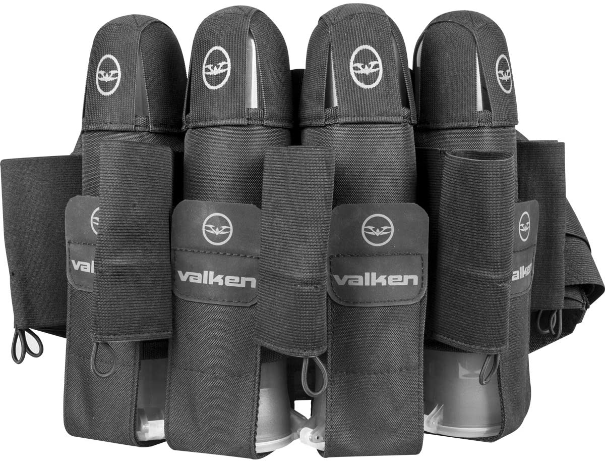 Valken Agility 4+7 Pod Pack Harness - Black - Valken Paintball