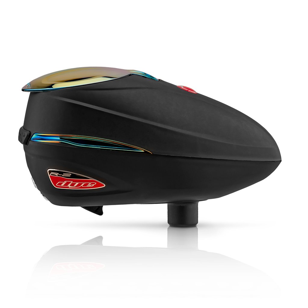 DYE Rotor R2 Paintball Loader - Black/Fire Red - DYE