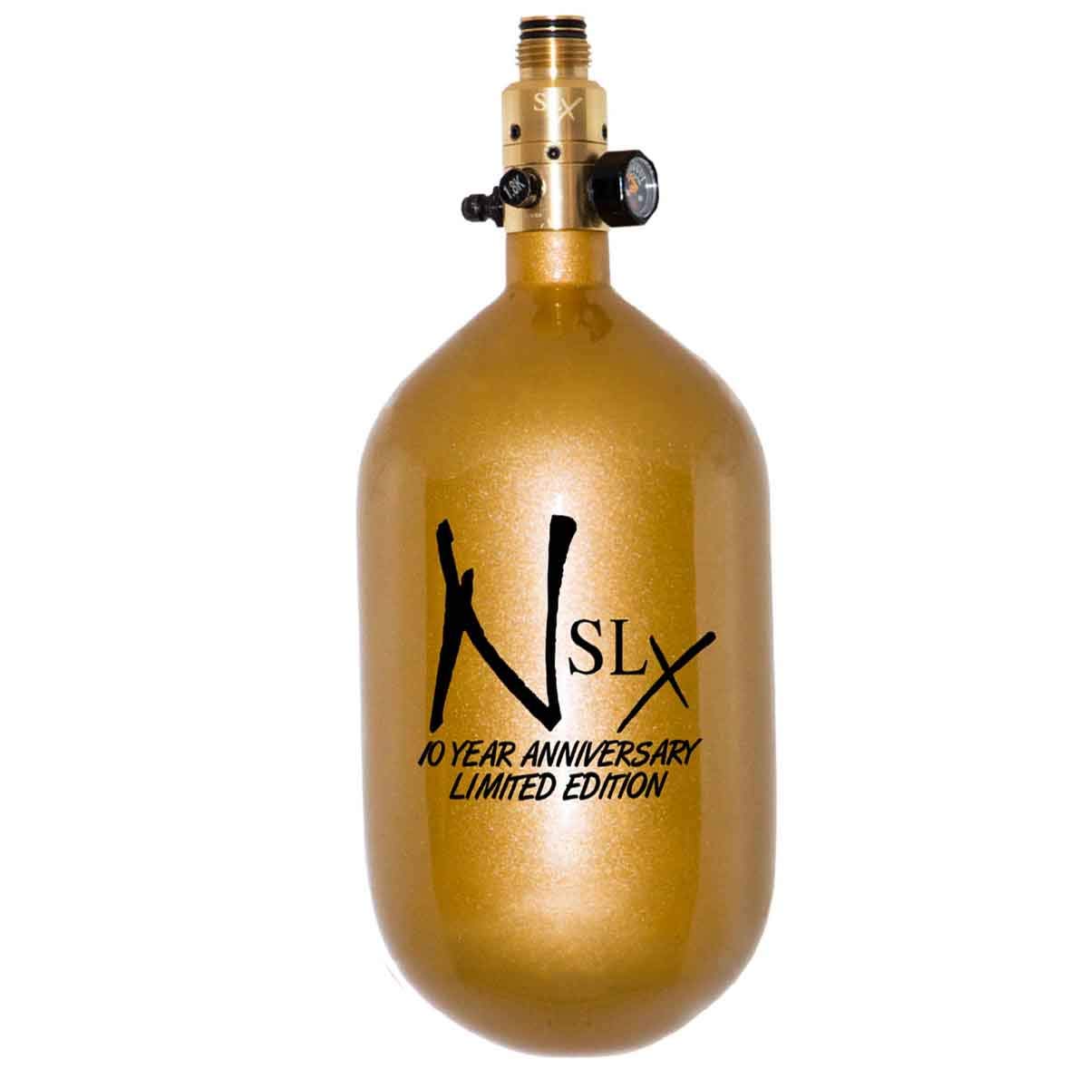 Ninja Carbon Fiber HPA Tank - Brass PRO V2 REG - 68/4500 SLX - 10th Anniversary Gold - Ninja Paintball