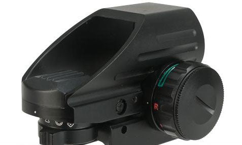 Electro Illuminating Red/Green Dot Sight Scope with Warfare Reticles - Black