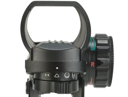 Electro Illuminating Red/Green Dot Sight Scope with Warfare Reticles - Black