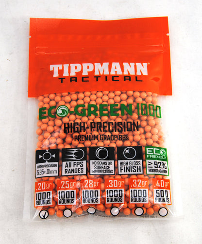 Tippmann Tactical 6mm BBs Eco-Green 1000 Count Bag