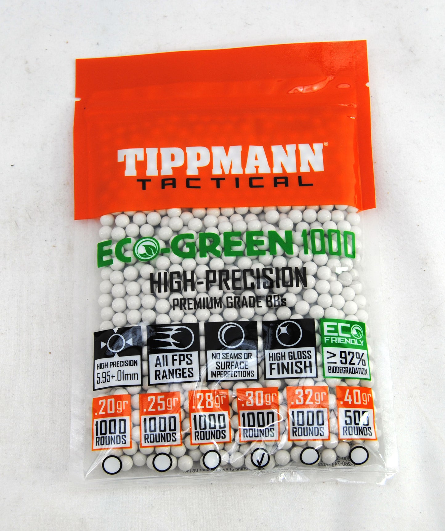 Tippmann Tactical 6mm BBs Eco-Green 1000 Count Bag