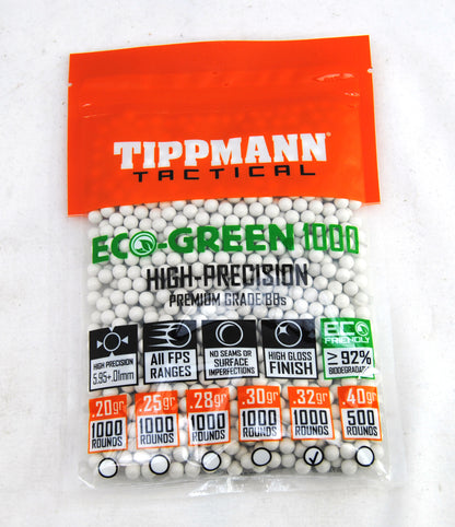 Tippmann Tactical 6mm BBs Eco-Green 1000 Count Bag