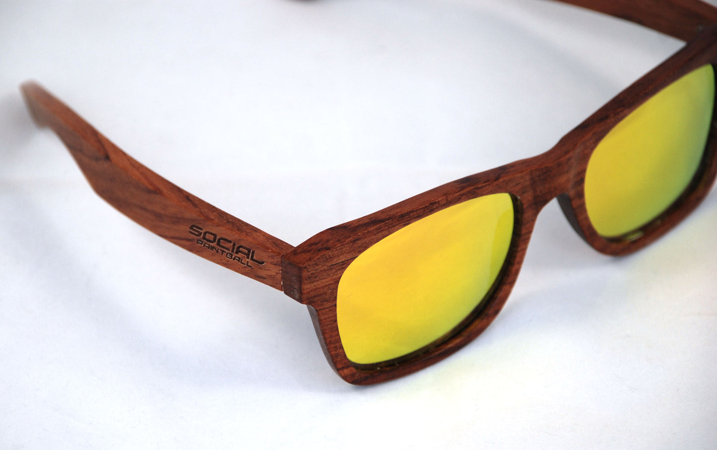 Social Paintball Sunglasses - Rosewood with Yellow Lens - Social Paintball