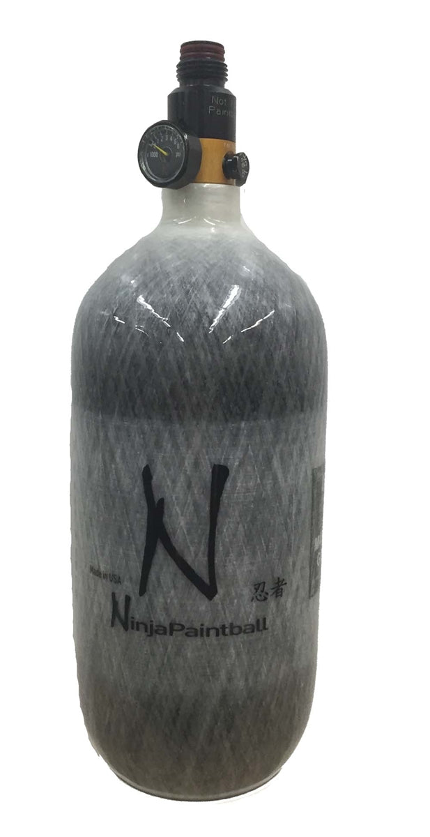 Ninja 90ci 4500psi HPA PCP Tank - Grey Ghost (3000 psi Output) - Ninja Paintball