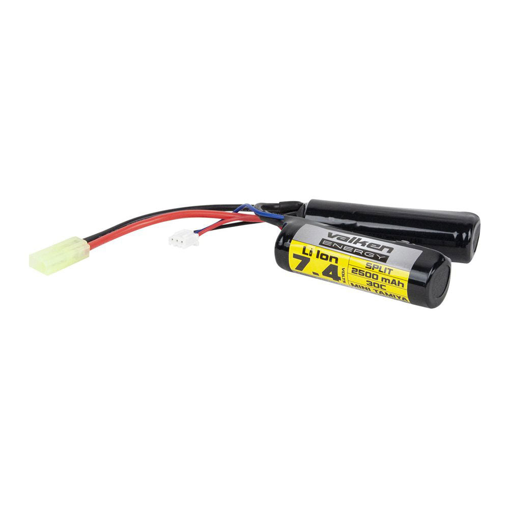 Valken 7.4V 2500mAh LiPo Battery Split MT (High Output) - Valken Paintball