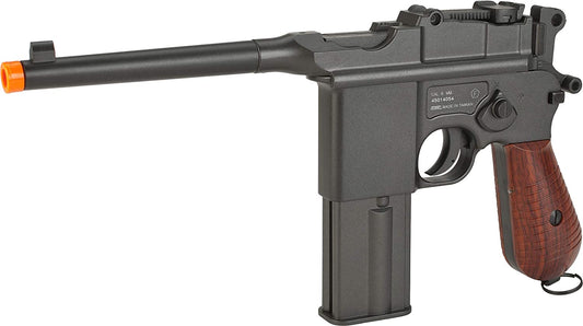 KWC M712 Broomhandle Full-Auto Full Metal Airsoft CO2 Gas Pistol - Evike