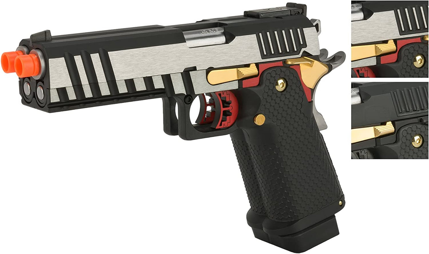 AW Custom HX21 "Pepper Box" Double Barrel 1911 Hi-Capa Gas Blowback Airsoft Pistol