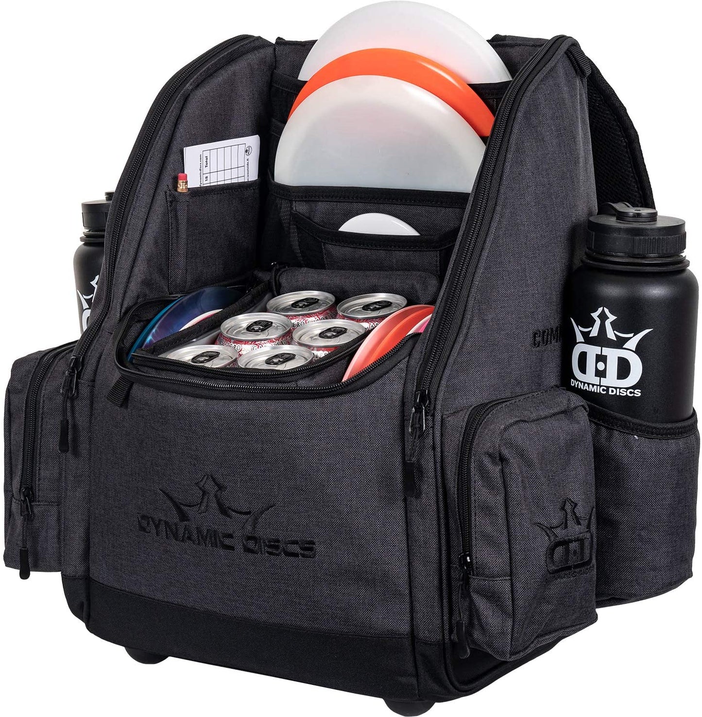Dynamic Discs Commander Cooler Backpack Disc Golf Bag - Heather Black - Dynamic Discs