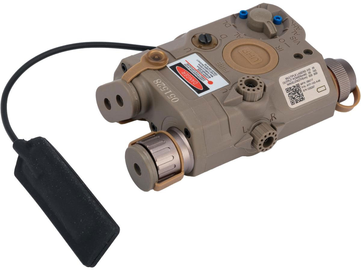 Element Dummy PEQ-15 Illuminator w/ Flashlight, Visible and IR Laser (Color: Dark Earth / Green Laser) - Element