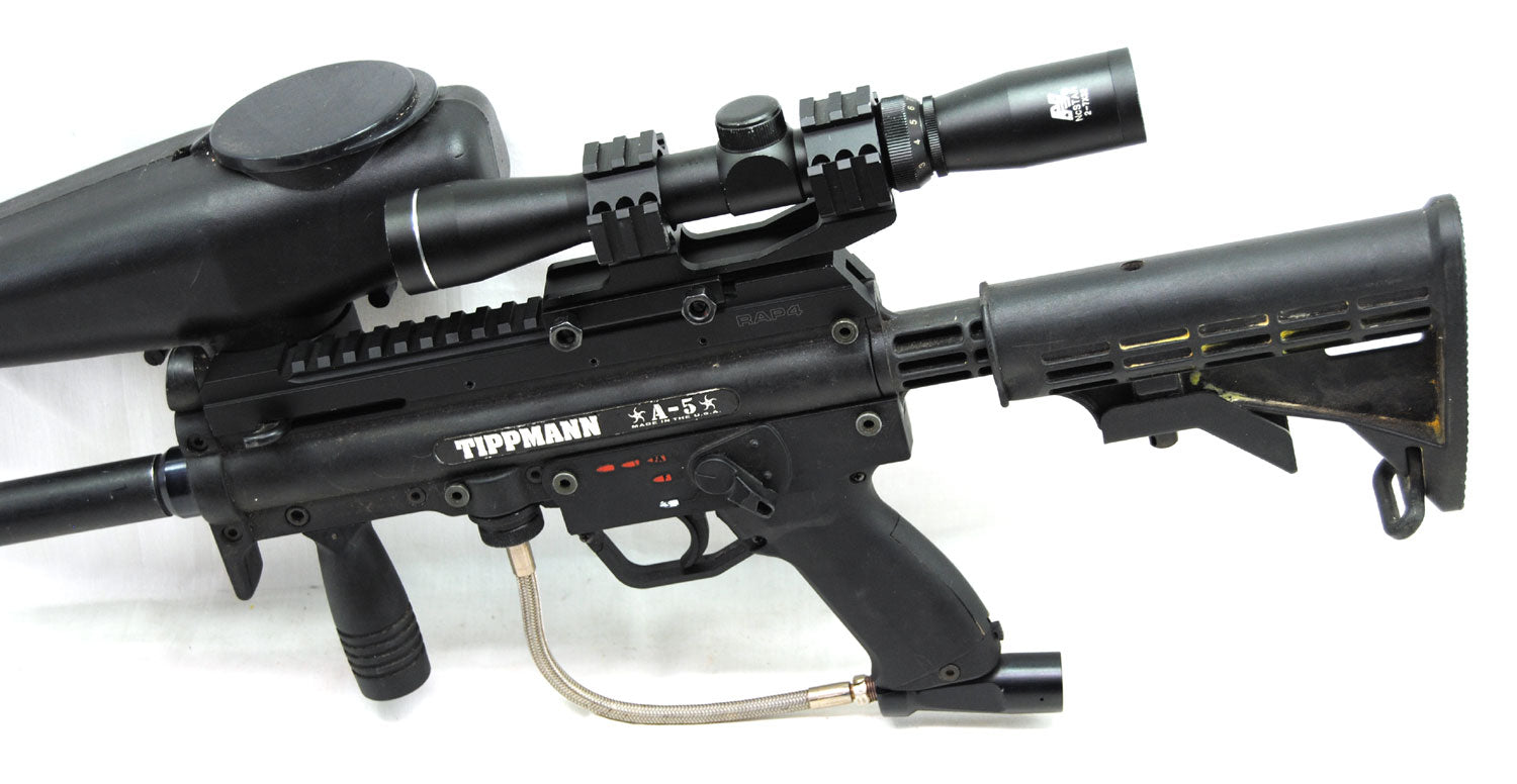 Used Tippmann A5 w/ Upgrades - Black - Tippmann Sports