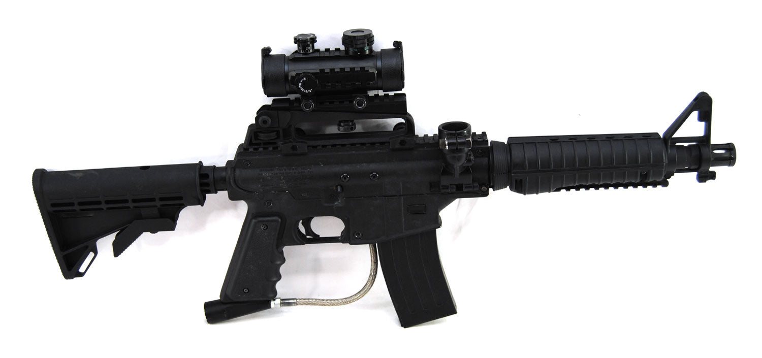 Used Tippmann Alpha Black Elite w/ E-Grip &amp; Red/Green Dot - Black - Tippmann Sports