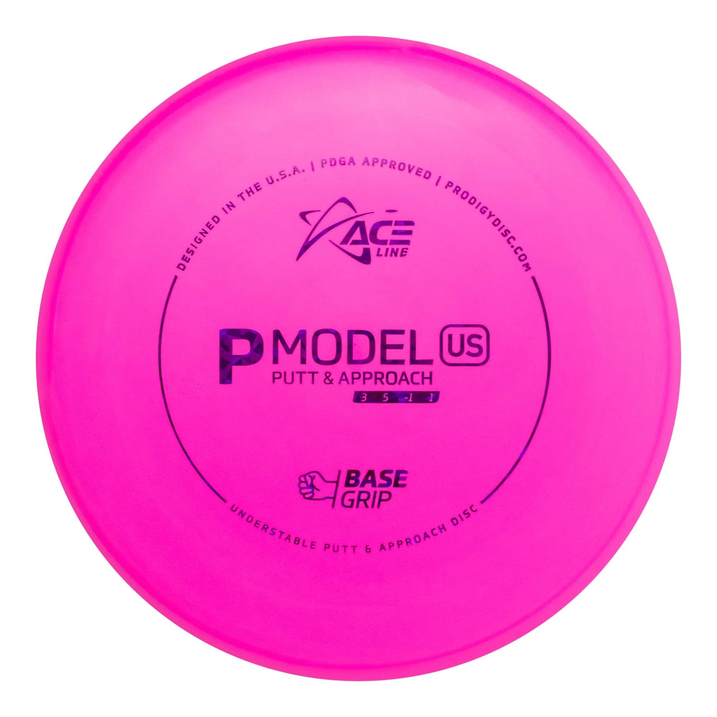 Prodigy Ace Line P Model US Putt & Approach Disc - Basegrip Plastic