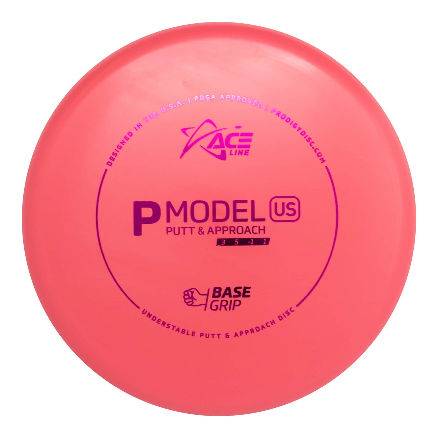 Prodigy Ace Line P Model US Putt & Approach Disc - Basegrip Plastic