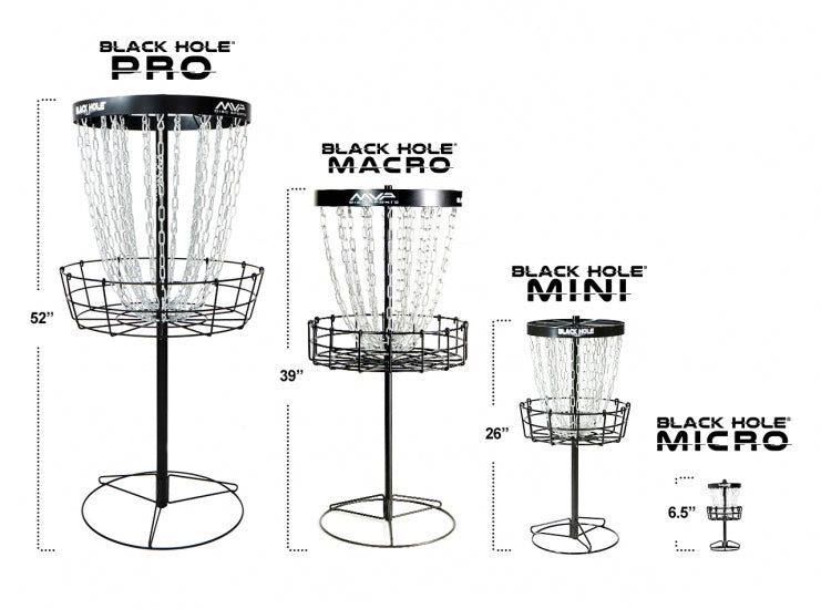 MVP Black Hole Micro Disc Golf Target (Basket) - Black