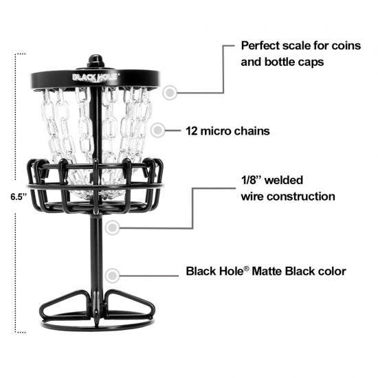 MVP Black Hole Micro Disc Golf Target (Basket) - Black