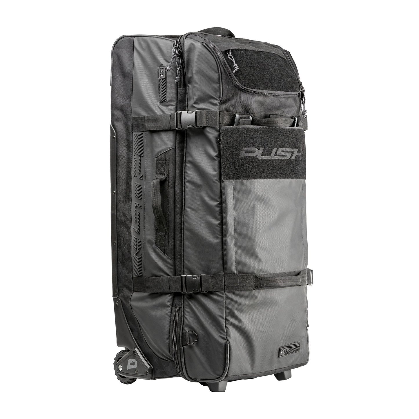 Push Paintball Division 1 Large Roller Gearbag w/ Black Backpack Strap Kit