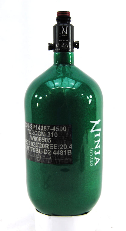 Ninja 77ci 4500psi HPA Tank - Limited Edition St. Patrick's Day Lucky Clover - Ultralite Regulator - Ninja Paintball