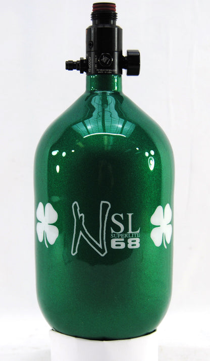 Ninja 68ci 4500psi HPA Tank - Limited Edition St. Patrick's Day Lucky Clover - Standard Regulator - Ninja Paintball