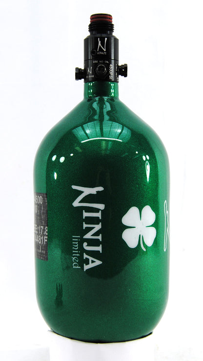 Ninja 68ci 4500psi HPA Tank - Limited Edition St. Patrick's Day Lucky Clover - Ultralite Regulator - Ninja Paintball