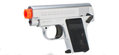 Cybergun Colt Licensed 1908 Vest pocket Hammerless .25 ACP Full Size Airsoft Pistol - Silver - Evike