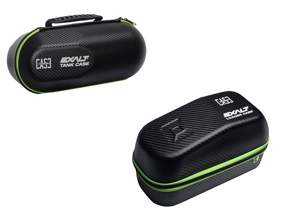 Exalt Paintball Carbon Tank/Loader Case Combo - Lime - Exalt