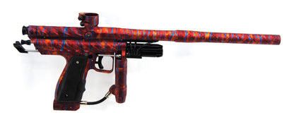 Inception Designs Retro Ripper Mini Autococker - Orange/Red Acid Wash w/ Blue Splash