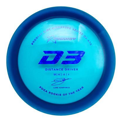 Prodigy D3 Distance Driver Disc - 400 Plastic - Luke Humphries 2022 Signature Series