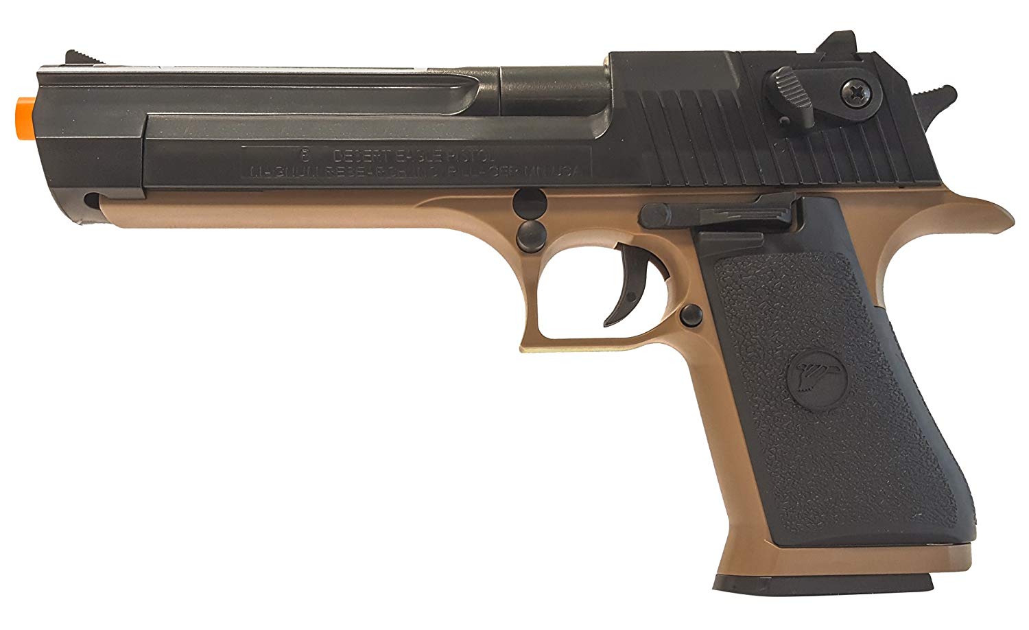 Desert Eagle Spring Powered Airsoft Pistol - Black/Dark Earth - Cybergun