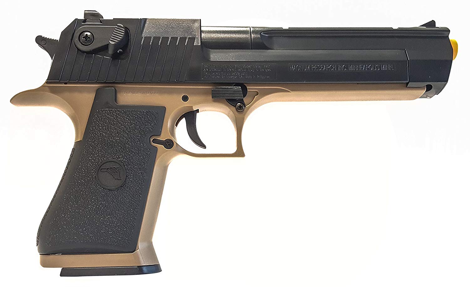 Desert Eagle Spring Powered Airsoft Pistol - Black/Dark Earth - Cybergun