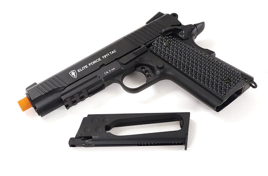 Elite Force 1911 Tac 12 Gram CO2 Semi Auto Metal Blowback Airsoft Pistol Black - Elite Force