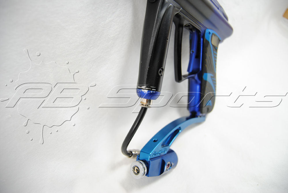 Used Angel A1 Paintball Marker Blue Shocktech Drop Forward Blue Barrel Tip - Angel Paintball Sports