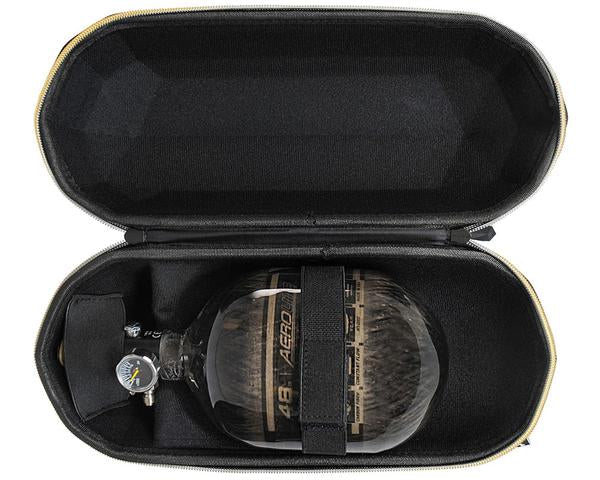 HK Army Exo Tank Case - Black Carbon Fiber w/ Gold Zipper - HK Army