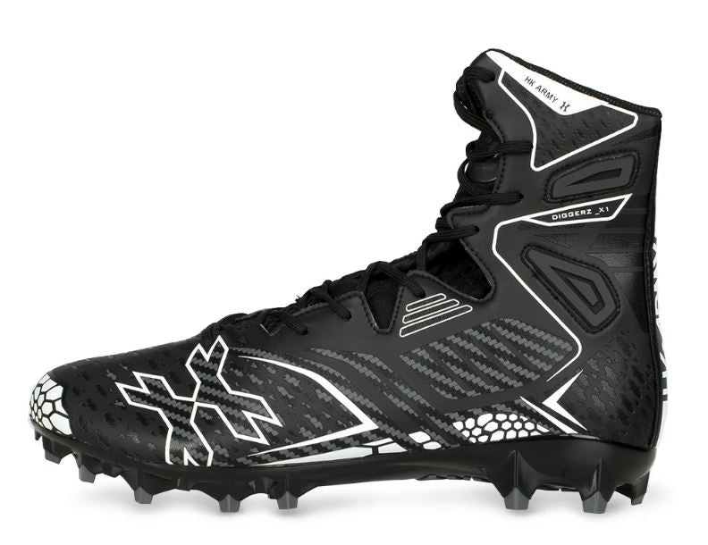 HK Army Driggerz X1 Hightop Paintball Cleat - Size 10 - Black/Grey - HK Army